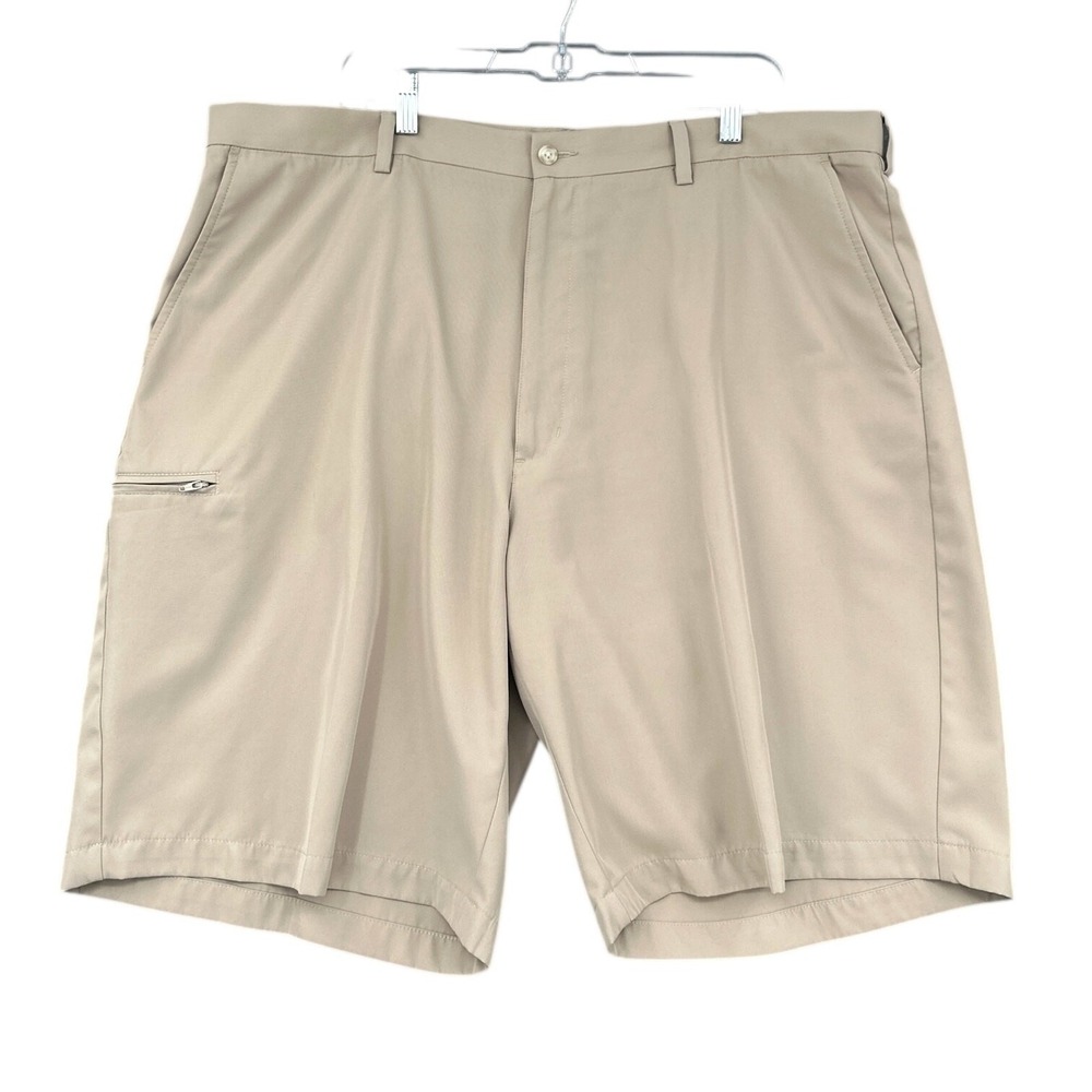Grand Slam Golf Performance Shorts Mens 42 Polyester Khaki Tan